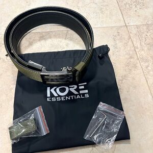 Kore Essentials tactical nylon gun belt with a micro-adjustable track system.